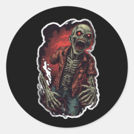 Creepy Zombie Halloween Sticker | Spooky Undead