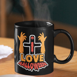 Creepy Zombie Hands Ik hou van Halloween Koffiemok