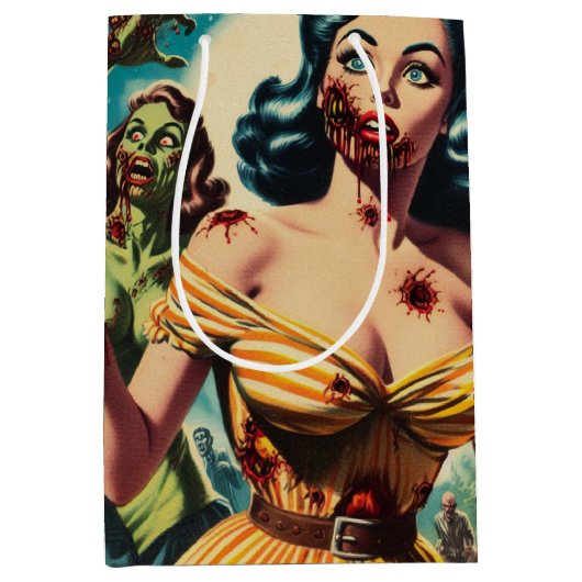  Creepy Zombie Pin-up Medium Cadeauzakje (Voorkant)