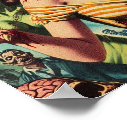  Creepy Zombie Pin-up Poster (Hoek)
