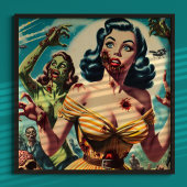  Creepy Zombie Pin-up Poster