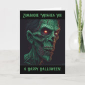 Creepy Zombie Pun Halloween Kaart (Voorkant)