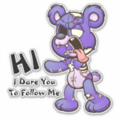 Creepy Zombie Teddy Bear Sticker (Voorkant)