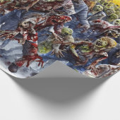 Creepy Zombie Wrapping Paper Cadeaupapier (Hoek)