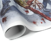 Creepy Zombie Wrapping Paper Cadeaupapier (Rol Hoek)