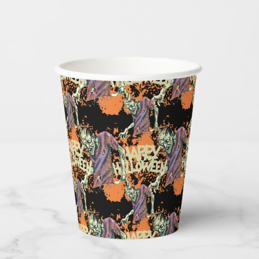 Creepy Zombies Spooky Halloween Party Papieren Bekers (Voorkant)