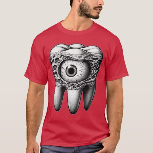 Creepyooth Eyeball Surreal Horror Weirdcore Punk G T-shirt (Voorkant)