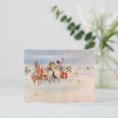 Crees Meeting Traders, 1896, door Charles Marion R Briefkaart (Staand voorkant)