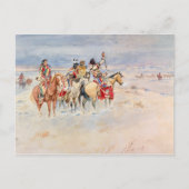 Crees Meeting Traders, 1896, door Charles Marion R Briefkaart (Voorkant)