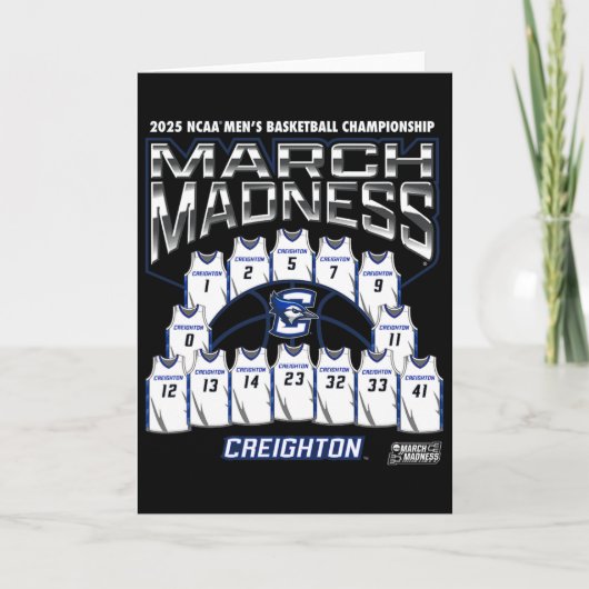 Creighton March Madness 2025 Men's Sketll Nil  Kaart (Voorkant)