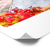 Crema Italië Reizen Waterverf Hand getekend Poster (Hoek)