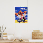 Crema Nivea Retro German Cosmetics Lotion Advert Poster (Keuken)