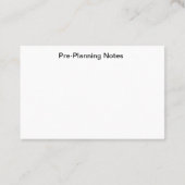 Crematie begrafenis thuis pre-planning visitekaartje (Achterkant)