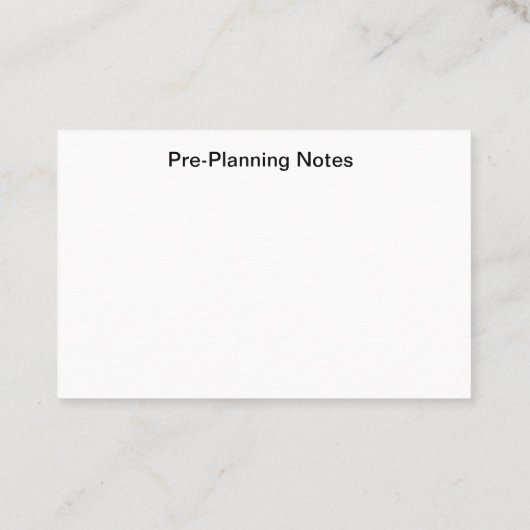 Crematie begrafenis thuis pre-planning visitekaartje (Achterkant)