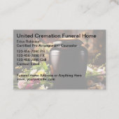 Crematie begrafenis thuis pre-planning visitekaartje (Voorkant)