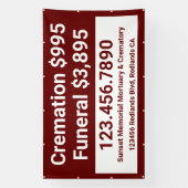 Crematie begrafenisdiensten aanpassen groot spandoek (Verticaal)