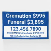 Crematie begrafenisdiensten aanpassen groot spandoek (Horizontaal)
