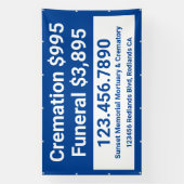 Crematie begrafenisdiensten aanpassen groot spandoek (Verticaal)
