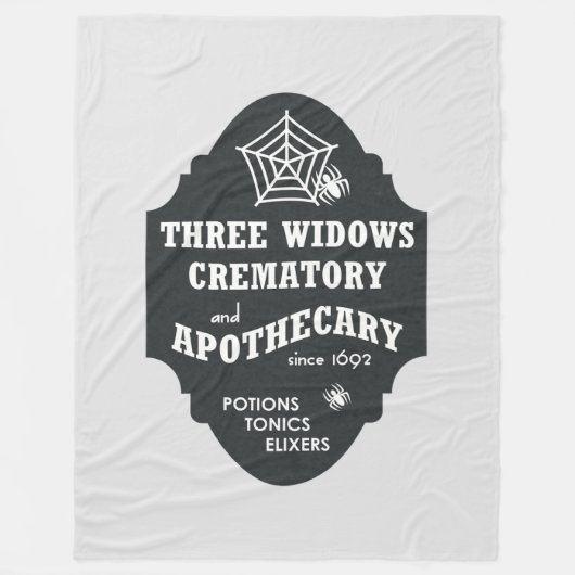 CREMATORIUM VAN DRIE WEDUWE FLEECE DEKEN (Voorkant)