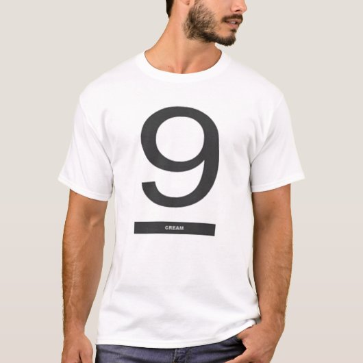 Crème 9-Logo T-shirt (Voorkant)