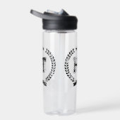  crème aangepast monogram plastic flesje waterfles (Rechts)