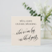 Crème als we je kunnen knuffelen uitgestelde bruil kaart (Staand voorkant)