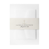 Crème anker | Trouwen Uitnodigingen Wikkel (Voorkant Voorbeeld)