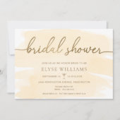 Crème Aquarel Goud Vrijgezellenfeest Kaart (Voorkant)