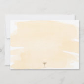 Crème Aquarel Goud Vrijgezellenfeest Kaart (Achterkant)