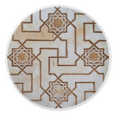 Crème Arabesque Keramische Knop (Voorkant)