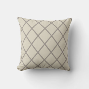 Crème Argyle Kussen
