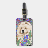 CRÈME batik bagagelabel (Voorkant verticaal)