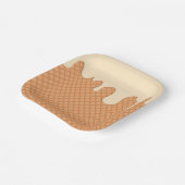 Crème, bedrukt bord van papier (Gebogen)