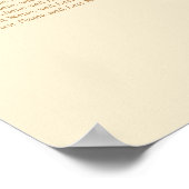 Crème Beige 12 Tafel Trouw Stoelenindeling Poster (Hoek)