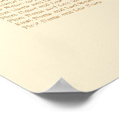 Crème Beige 21 Tafel Bruiloftstoelindeling Poster (Hoek)