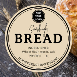 Crème beige bakkerij zuurdesembrood label sticker