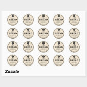 Crème beige bakkerij zuurdesembrood label sticker (Vel)