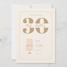 Crème Beige Elegante Verjaardagscrème Beige Elegan Kaart