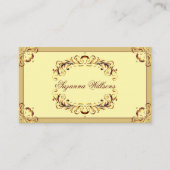 Crème Beige Gold met foto en QR-code Visitekaartje (Voorkant)