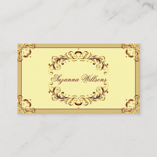  Crème Beige Gold met foto en QR-code Visitekaartje (Voorkant)