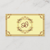 Crème Beige Gold met Monogram Eye Catching Visitekaartje (Voorkant)