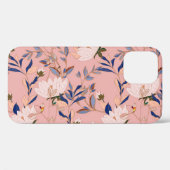 Crème Beige Lelies: Roze Naadloze Achtergrond Case-Mate iPhone Case (Achterkant (horizontaal))