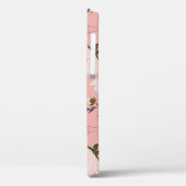 Crème Beige Lelies: Roze Naadloze Achtergrond Case-Mate iPhone Case (Achterkant / Links)