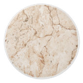 Crème Beige Marbled Keramische Knop (Voorkant)
