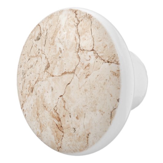 Crème Beige Marbled Keramische Knop (Rechts)