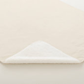 Crème beige minimalistische monogram sherpa deken (3/4)