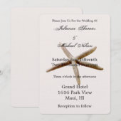 Crème Beige Roze Zeester Strand Kaart (Voorkant / Achterkant)