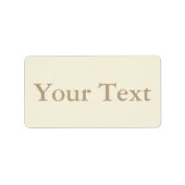 Crème & Beige Stickers of Labels w / Aangepaste te (Voorkant)