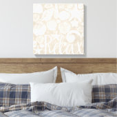 Crème Beige White Beach Shells Ontspannen Canvas Afdruk (Insitu (Slaapkamer))