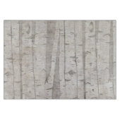 Crème Beige Witte Berken Bomen Snijplank (Voorkant)